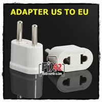 Adapter Konventer Travel Jack US TO EU Charger Wall AC Power Plug 1pcs