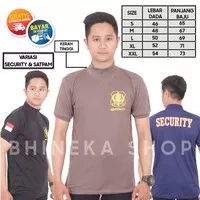 Kaos Security Kerah Tinggi Kaos Satpam Kerah Terbaru Coklat Hitam Navy