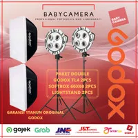 PAKET STUDIO FOTO DAN VIDEO GODOX TL4 + SOFTBOX GODOX 60X60 + STAND