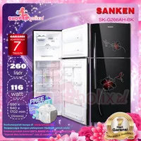 PROMO KULKAS SANKEN 2 PINTU 260 liter SK-G266AH-BK