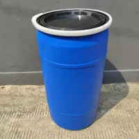 Drum plastik/ Wadah/ Kapasitas 150 liter pakai klem (baru)