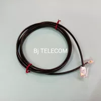 kabel telepon rumah 3meter/ kabel telepon isi 4 3m siap pakai hitam