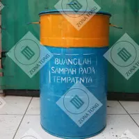 Drum/Tong Besi 60 Liter dengan Tutup (untuk Pot/Tempat Sampah)