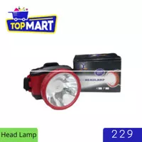 HEADLAMP LAMPU LED SENTER KEPALA 3W - 10 watt batrei