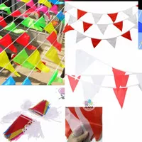 bendera segitiga merah putih /bendara umbul umbul karnaval HUT RI kain