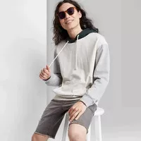 Colorblock Regular Fit Hooded Sweatshirt Original Use Beige