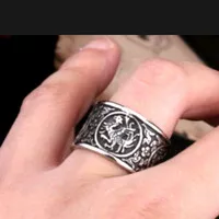 Cincin Pria Imperial Dragon Titanium Steel Ring Cincin Naga Harimau