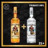 Captain Morgan Spiced Gold + Captain Morgan White Rum 750ml