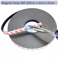 Magnet Strip 3M 100cm x 2cm x 2mm Stiker Dobel Magnetic Tape