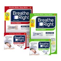 Breathe Right Extra Strength Nasal Strips, 72 Strips - CLEAR