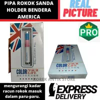 Pipa Filter Rokok Kretek Sanda Holder SD- 215 Bendera America