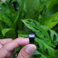 Cincin Natural Giok Black Jade Aceh Super Terapi Model Flat 2