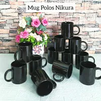 mug coating polos / mug hitam polos / mug keramik polos / mug souvenir