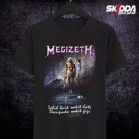 Kaos Lucu Parodi Megadeth Megizeth 02- Premium NSA- Hitam -S-XL