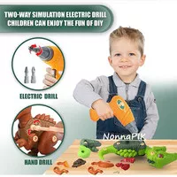 3 in 1 DIY Build Play dinosaur toys with electric drill toy for boys