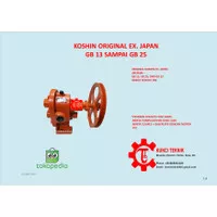 Pompa Koshin GB 13 Pompa Jepang/ Gear Pump / Pompa Oli /Pompa Solar