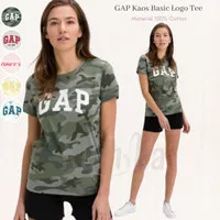 GAP Kaos Basic T-shirt Logo Cotton Katun Motif Original K.355 - Tiedye Hijau, XXS