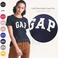 GAP Kaos Basic T-shirt Logo Cotton Katun Original K.355 - Navy, XS