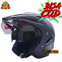 Helm / Helm 2 Kaca / Helm G2 Exterminator Gunmetal Doff Terbaru