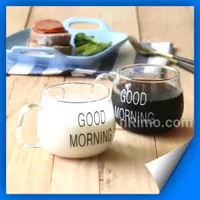 Cangkir Kopi Tahan Panas Cangkir Cappucino Cup Unik Good Morning 350ml