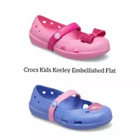 Crocs Kids Keeley Embellished Flat / Sepatu Crocs Flat Anak Perempuan