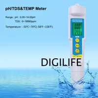 PH TDS Temperature Tester 3 in 1 Hydroponic Meter 986 Hidroponik Air