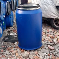 tong plastik 200 liter/drum plastik/tempat sampah/tempat penampungan