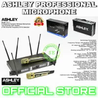Mic wireless ashley pro 1 original handled red - Merah
