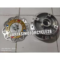 TROMOL BELAKANG NINJA 150 RR R CHROME POLISH FREE PIRINGAN DISK