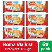 malkist roma cream crackers 135 gr - 1pack isi 6pcs