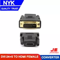 Converter Dvi Male to Hdmi Female NYK Gender - DVI 24 Pin To HDMI