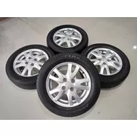 velg mobil copotan brio akar ring 14 pcd 4x100 ban dunlop 175/65 r14