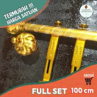 Besi Gorden Set Tiang Pipa Batang Horden Minimalis 1 Meter FULL Murah