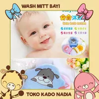 WASH MITT BABY NEWBORN WASH LAP MANDI BAYI BARU LAHIR KARAKTER LUCU