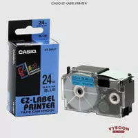 Pita Label Casio Printer EZ Label Printer 24mm Original Black Blue