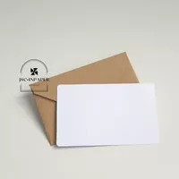 Amplop kraft dan Kartu Polos isi 10. blank card. kraft envelope