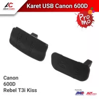 Rubber Karet USB CANON 600D REBEL T3i KISS X5 Tutup Mic HDMI Kamera