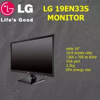 LED Monitor LG 19" Wide 19EN33S