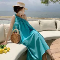 Dress wanita maxi casual baju pantai beachwear fashion Hadley D0052