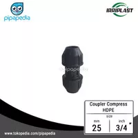 Coupler/ Sock HDPE Compress Irriplast 25mm (3/4 inch)