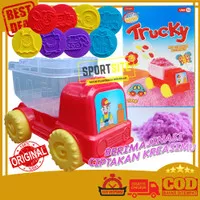 Cotton Magic Sand Trucky Mainan Edukasi Anak Truk Pasir Ajaib Fun Doh