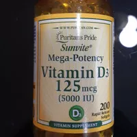 Puritan Pride Vitamin D3 5000 iu isi 200 softgels