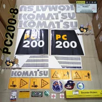 Stiker Alat Berat Sticker Excavator Impor Tebal KOMATSU PC200-8