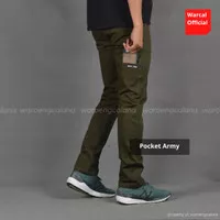 Malmo Chino Saku Pocket Celana Panjang Pria Army