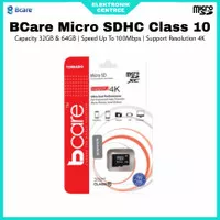 BCARE MICRO SD ULTRA CLASS 10 32GB / 64GB MMC - Kartu Memori