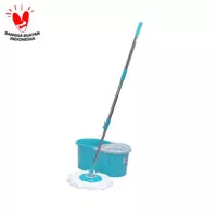 Pel Lantai Spin Lion Star BM 45 Spin Mop Standart Ember Gagang Livina