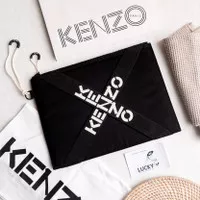 Kenzo Clutch Cross Logo Season 2021 In Black - ORIGINAL 100%