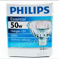 Lampu Halogen Mangkok 12V 50W Philips MR16 Tusuk 50Watt 12 Volt 50 W