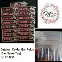 Cetakan Coklat Bar Polos (Name Tag)