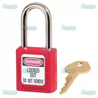 Gembok Safety LOTO Master Lock 410 RED Thermoplastic Padlock